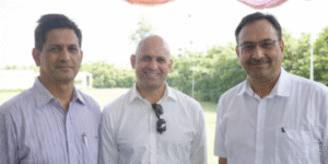 Prof. Adarsh Bhatti & Raj Bhatti with Mr. Nadir Patel – Canadian High Commissioner